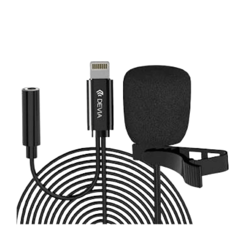 MICROFONO Devia Smart con cable Lightning corbatero para iPhone