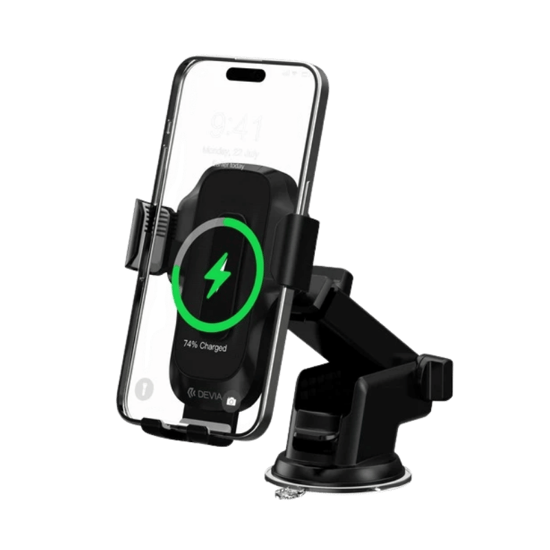 SOPORTE AUTO Devia Smart con carga inalámbrica inductiva para celular