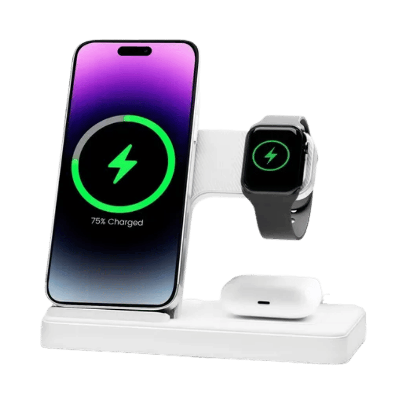 CARGADOR Devia Smart base inalámbrica 3 en 1 celular + auriculares + reloj