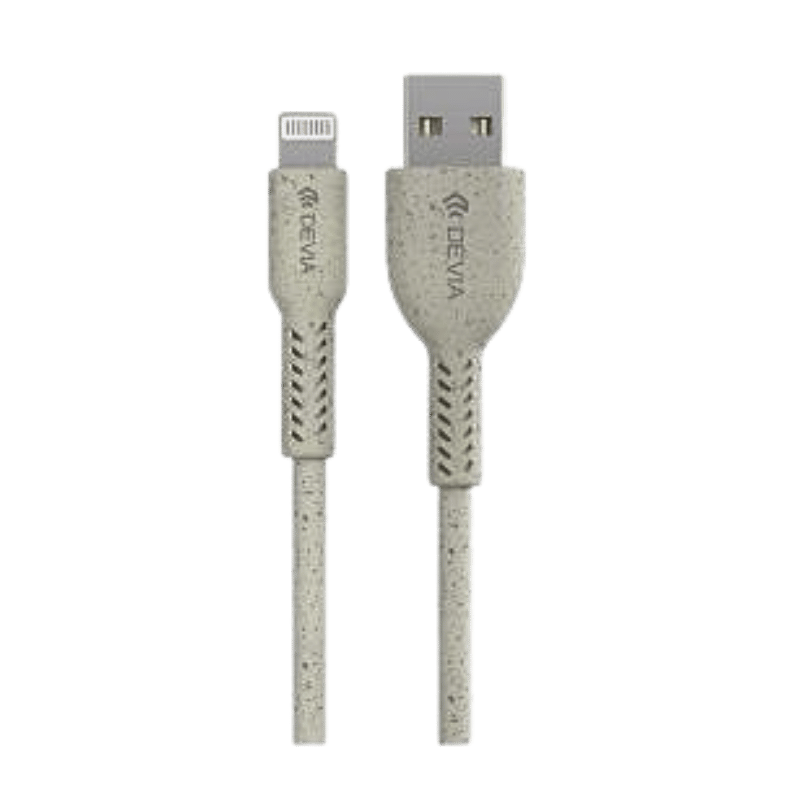 CABLE Devia Plant Straw ecológico USB-A a Lightning 1 m
