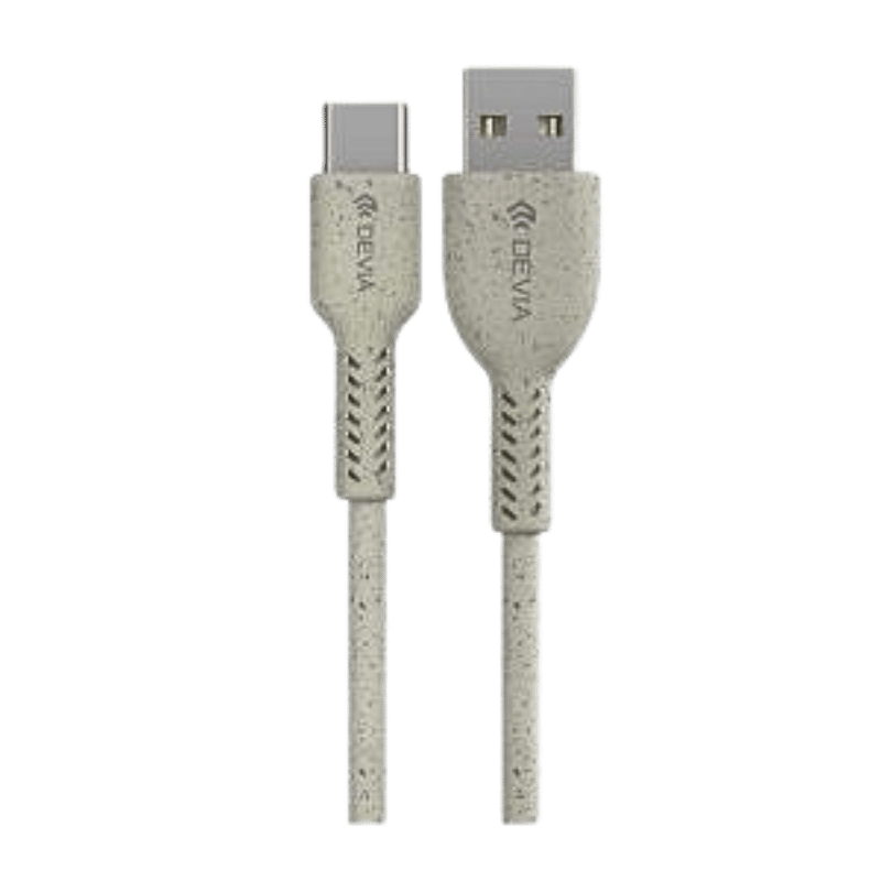 CABLE Devia Plant Straw ecológico USB-A a USB-C 1 m