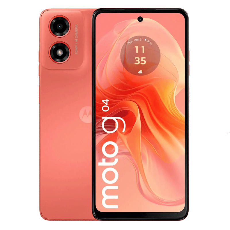 Motorola Moto G04 con 4GB de RAM y opciones de almacenamiento de 64GB o 128GB, cuotas sin interés