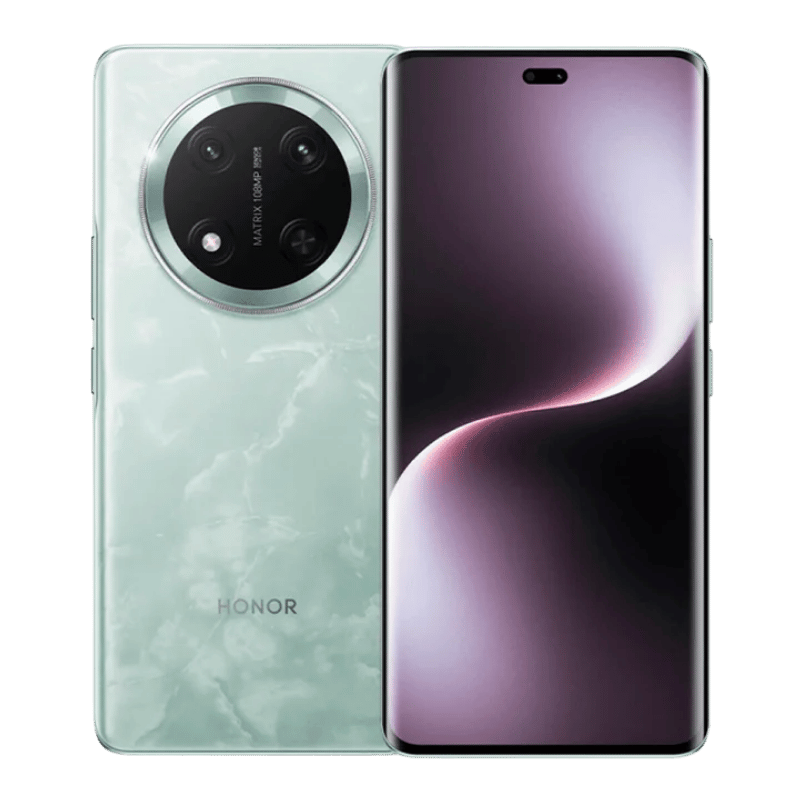 Honor Magic 7 5G vista frontal y posterior color verde