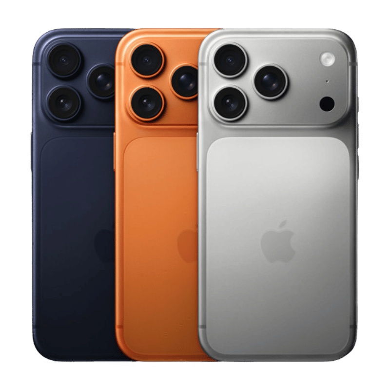 Apple iPhone 17 Pro Max varios colores vista posterior