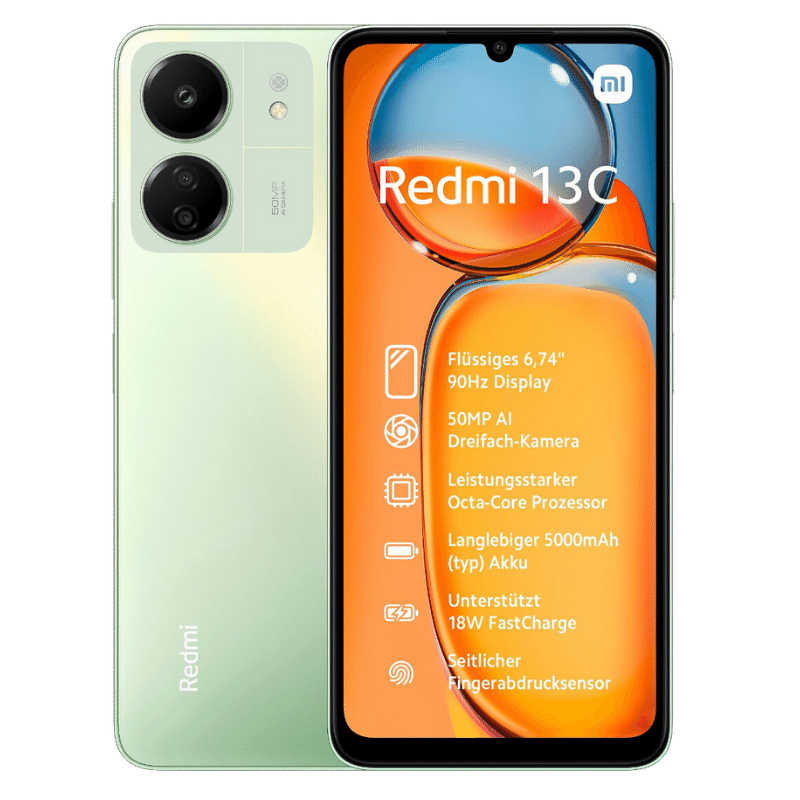 Cámara selfie de 8MP del Xiaomi Redmi 13C, capturando selfies nítidas y detalladas, disponible con delivery