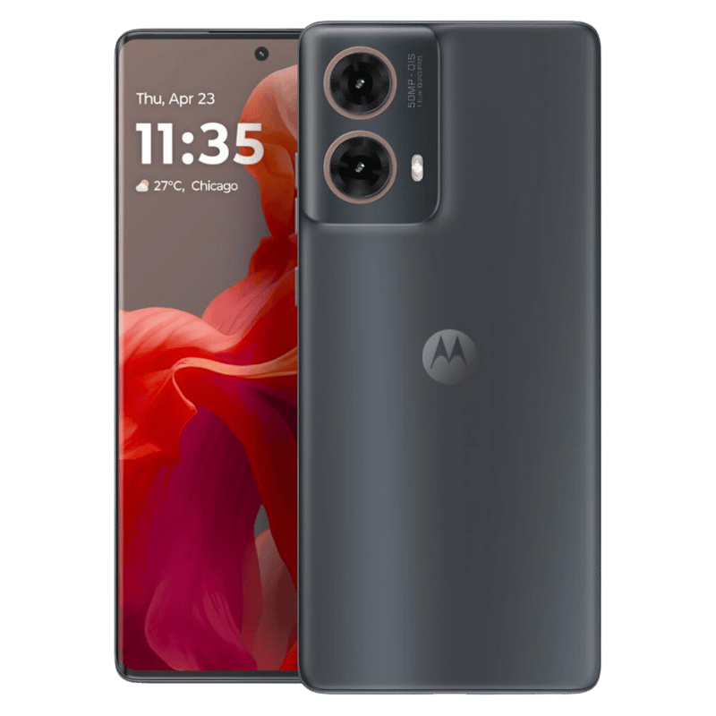 Vista trasera del Motorola Moto G85 con cámara dual de 50MP y diseño elegante, en oferta con cuotas sin interés