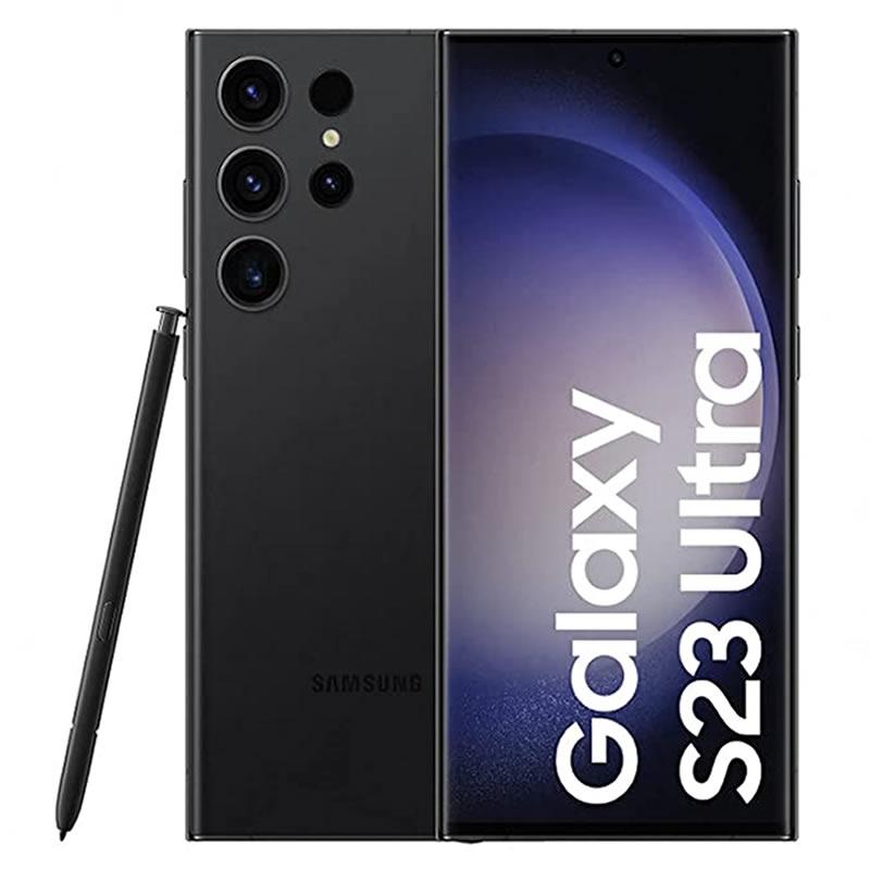Samsung Galaxy S23 ULtra color negro vista fronta, con envío a toda argentina