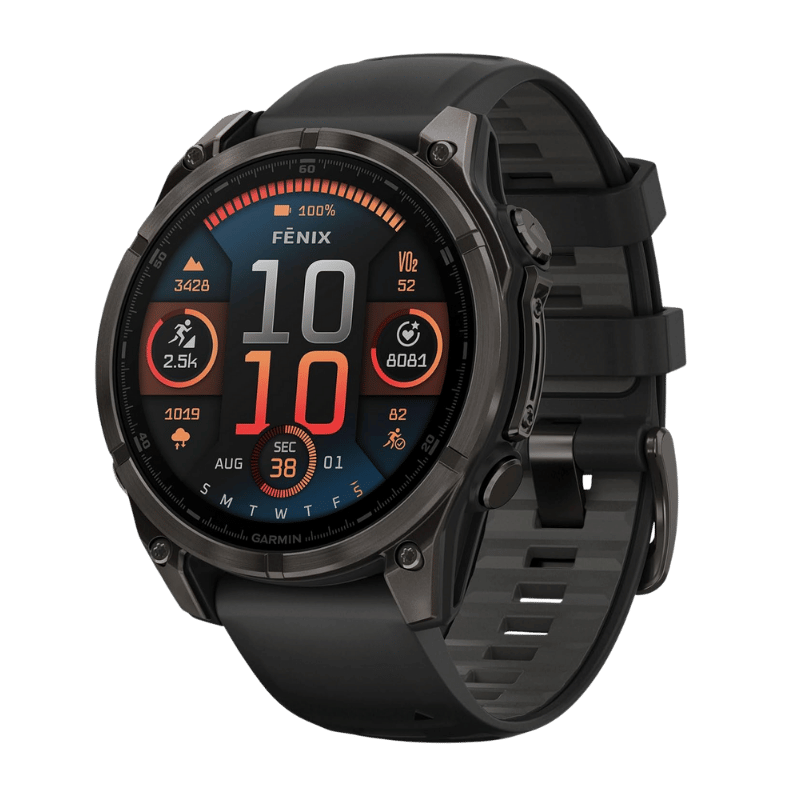 Reloj Garmin Fenix 8 51mm AMOLED Sapphire Premium Multisport GPS Watch DLC Gris Carbón/Negro Cable Tipo C