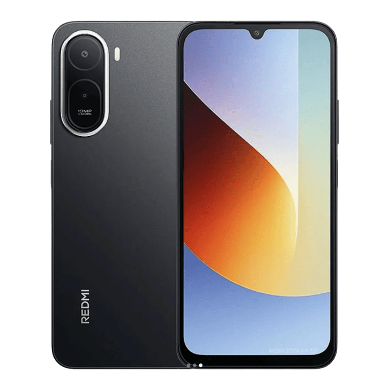 Xiaomi Redmi A7 Pro color negro, vista frontal y posterior