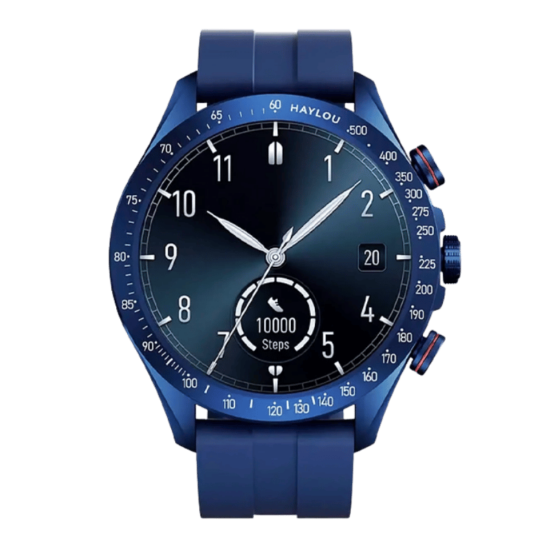 Smart Watch Haylou Solar Pro vista frontal color azul 