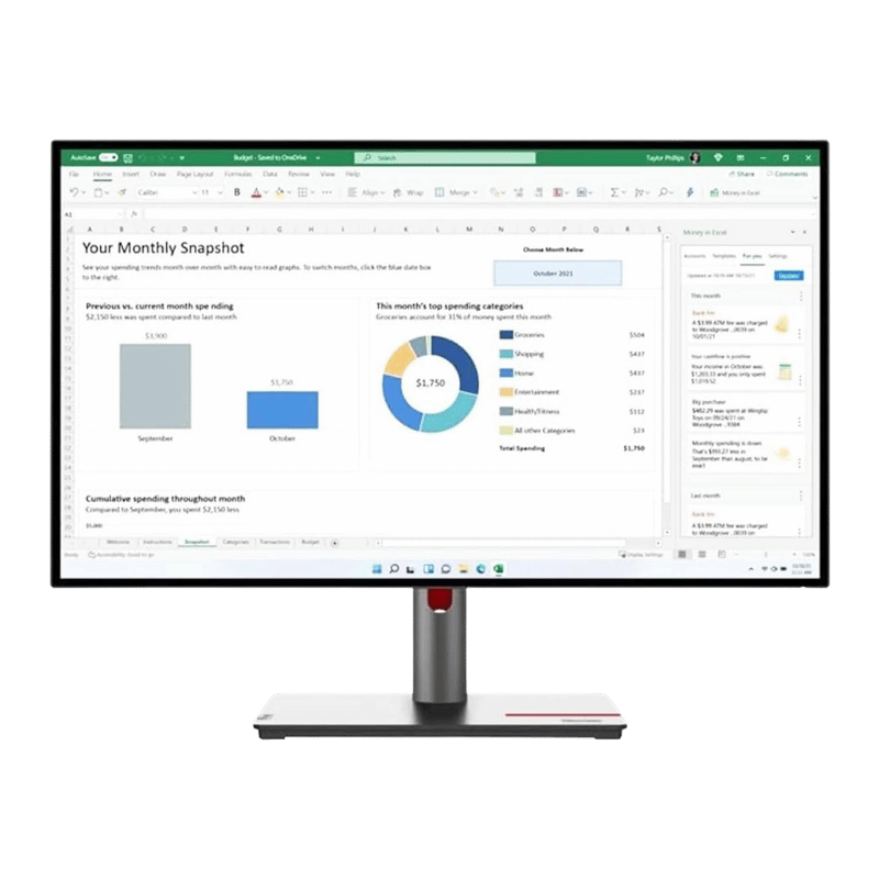 Monitor Thinkvision P27H-30 DE 27 Raven