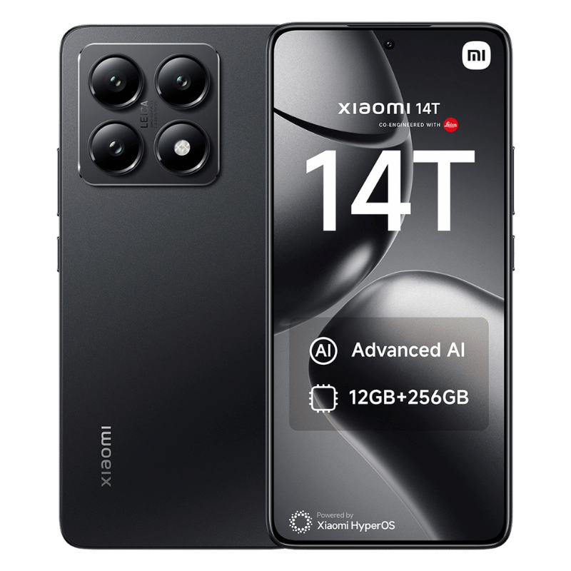 Smartphone Xiaomi 14T 4G Frontal y Posterior Negro Triple Camara