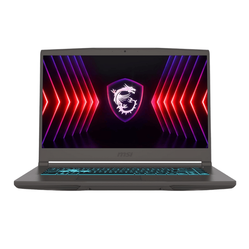Notebook MSI Thin 15B13VE-3023US color negro vista frontal
