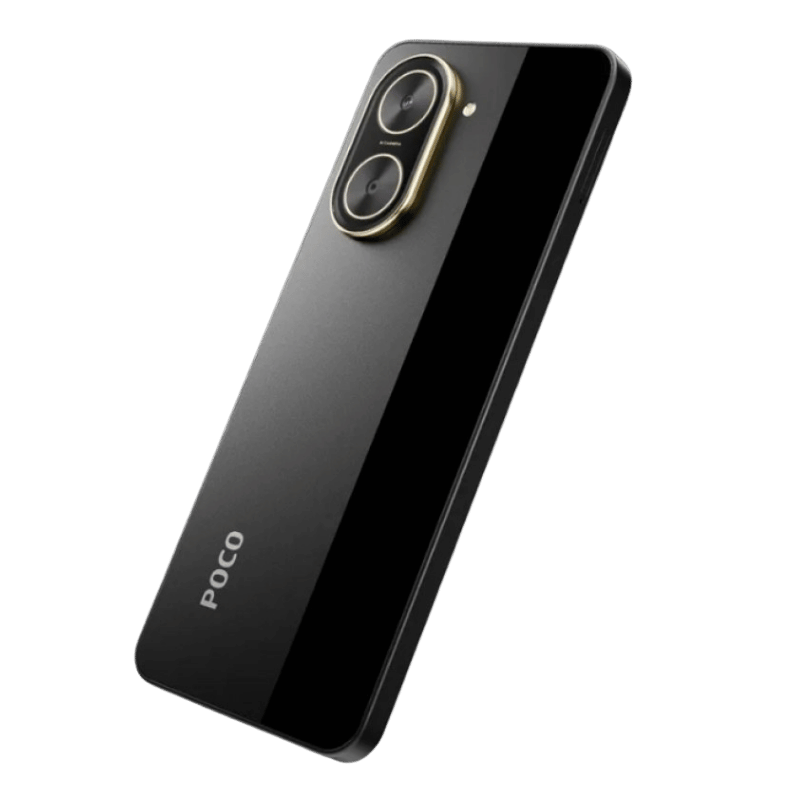 Xiaomi Poco C71 color negro vista posterior