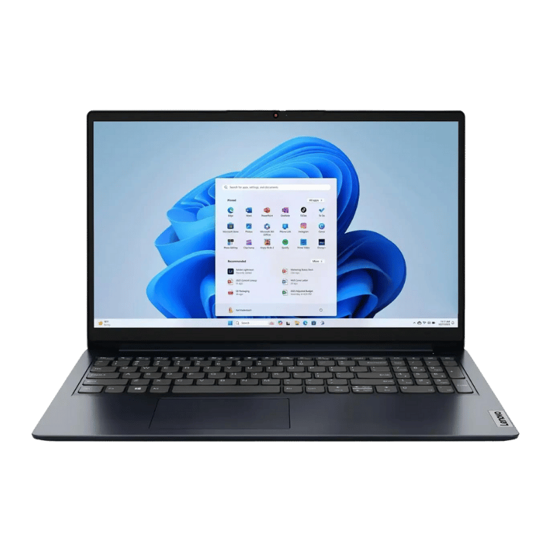 Notebook Lenovo 82LX00D3US Intel N4500 color negro vista frontal