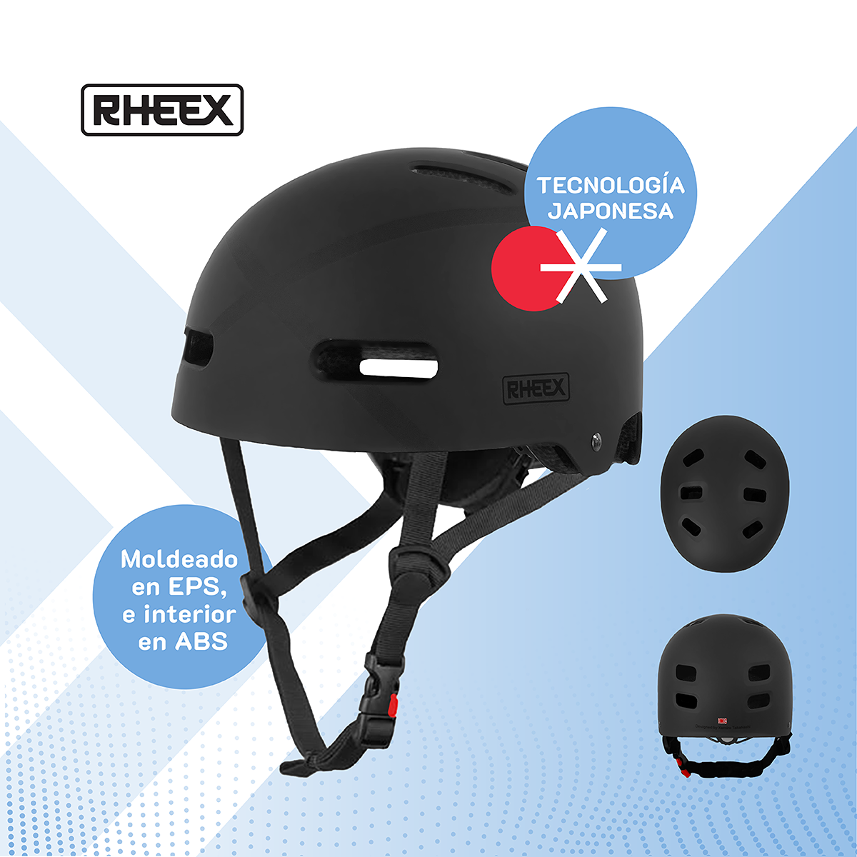 Casco Regulable Versatil Certificado Para Bici Skate Rollers Negro