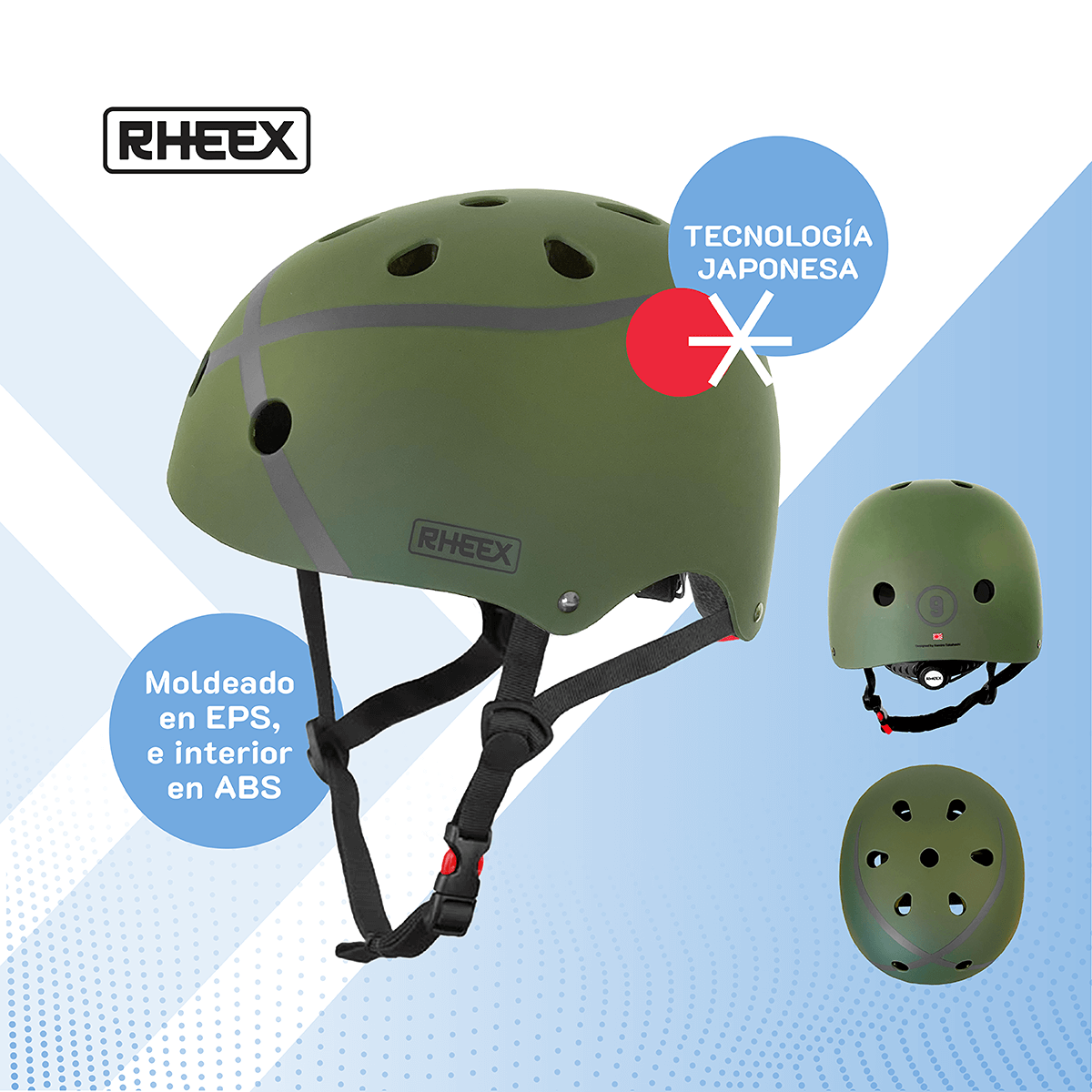 Casco Ajustable Monopatín Bici Skate Protección Y Seguridad Verde