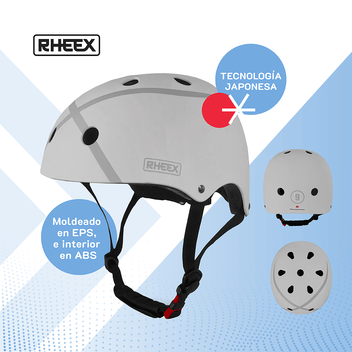 Casco Ajustable Monopatín Bici Skate Protección Y Seguridad Gris