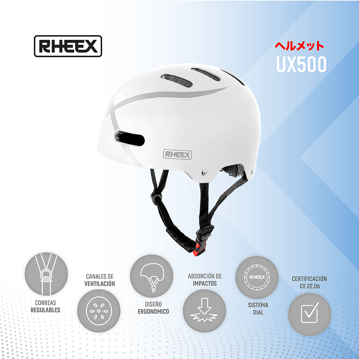 Casco UX500 Blanco Talle L