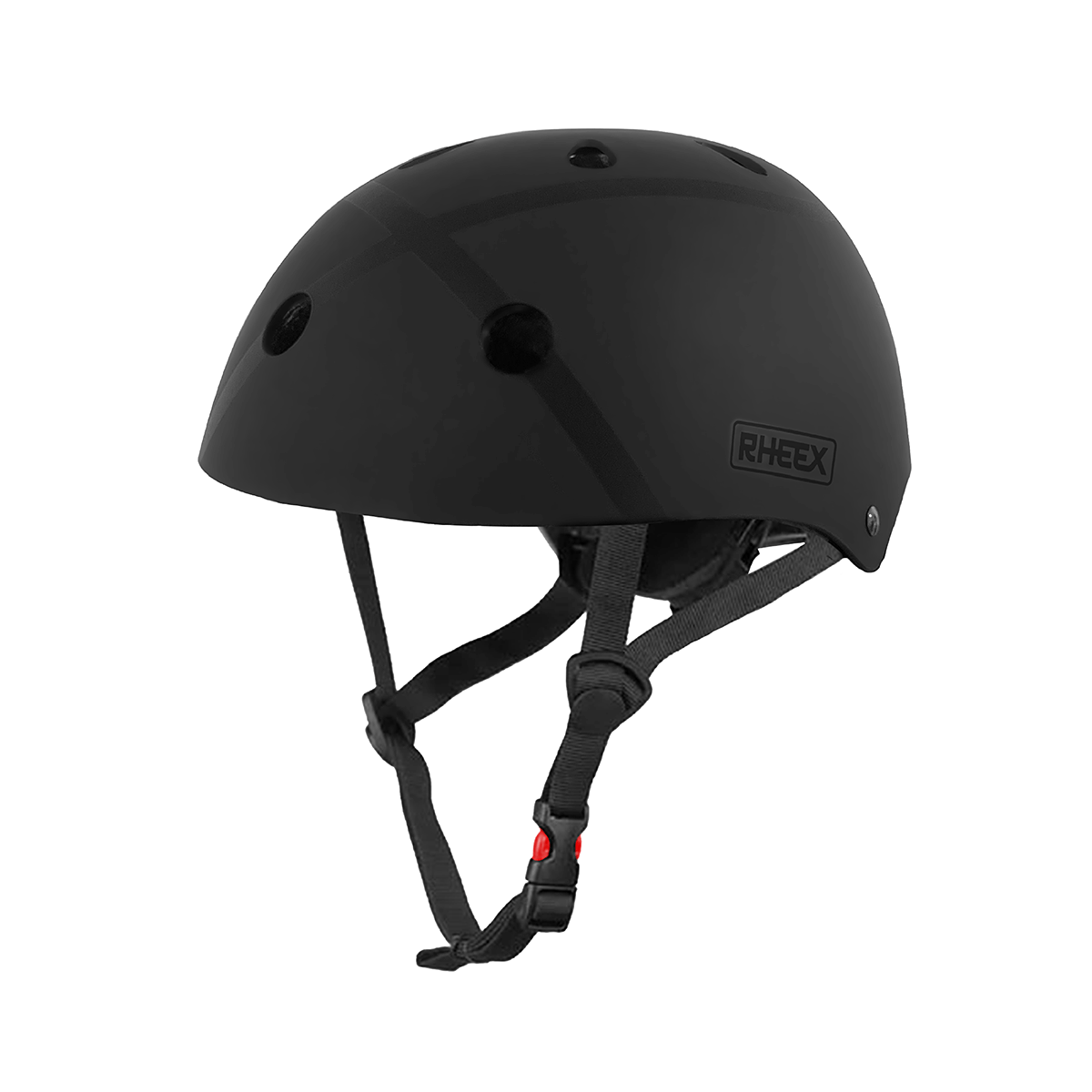Casco Rheex ajustable monopatín bici skate protección y seguridad negro
