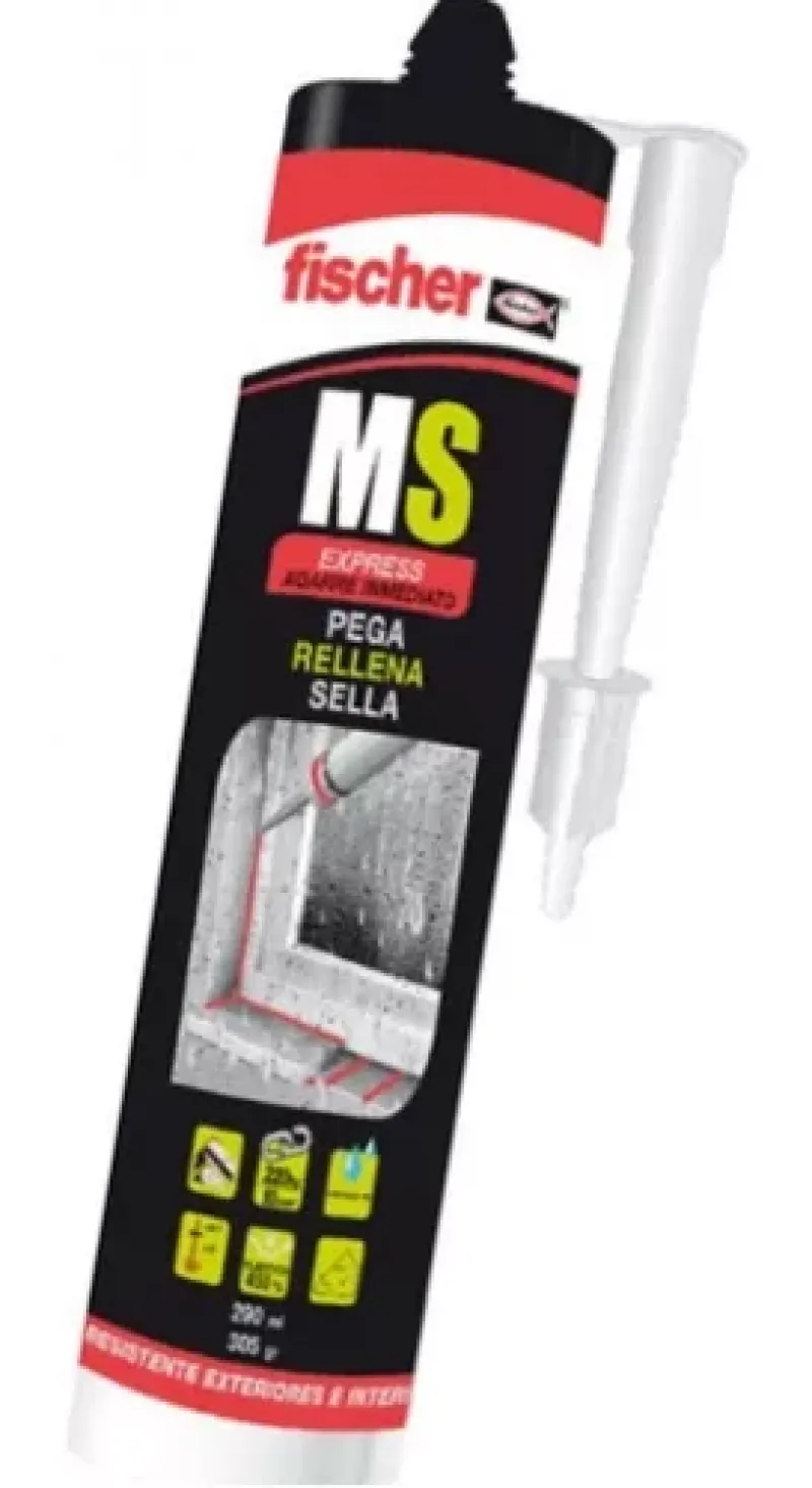 Sellador Adhesivo Ms Fischer Pegarellenasella 290 Ml Cristal