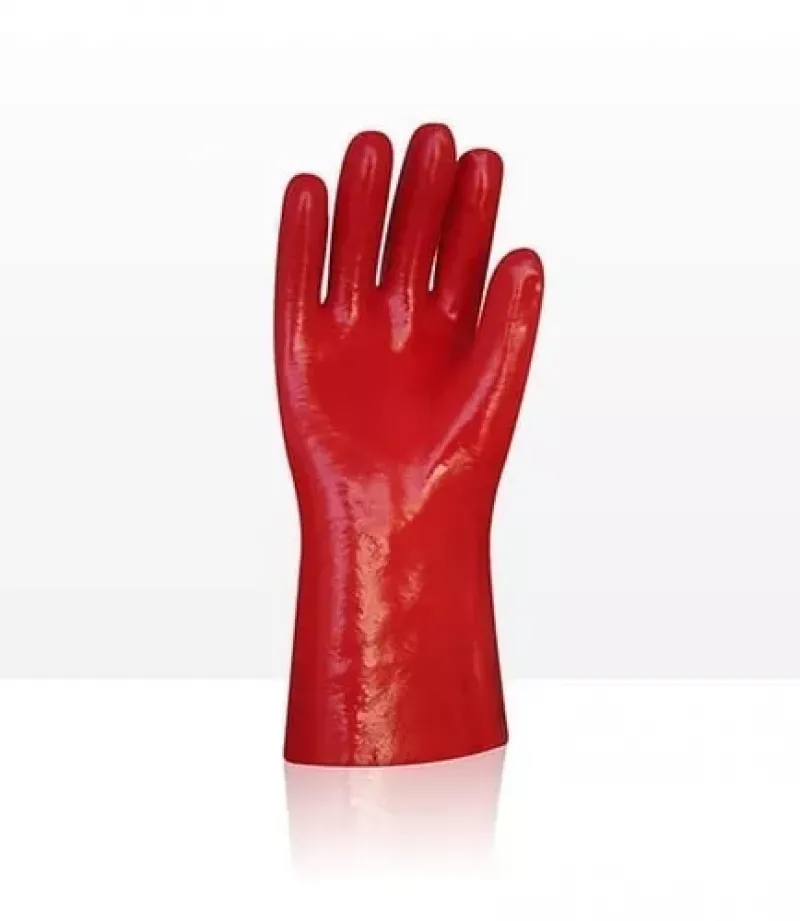 GUANTE PVC P/CORTO ROJO 30 CM