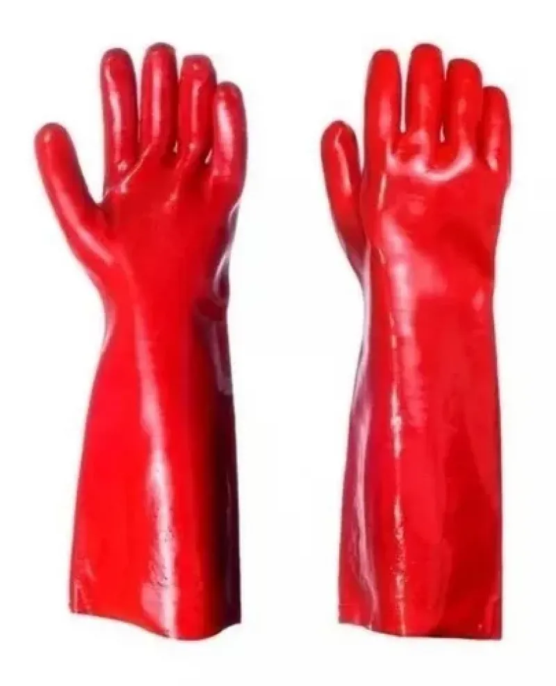 GUANTE PVC P/LARGO ROJO 40 CM