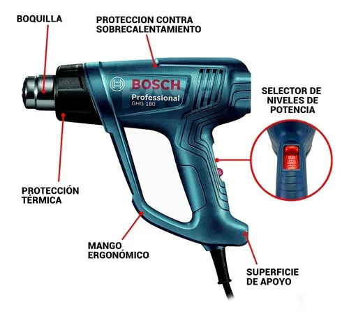 Pistola De Calor Bosch 1800w Profesional