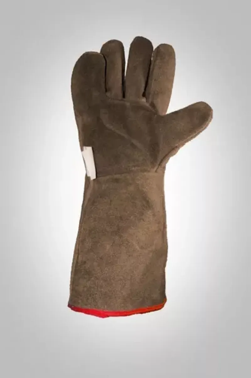 GUANTE SOLDADOR FORRADO MARRON KEVLAR