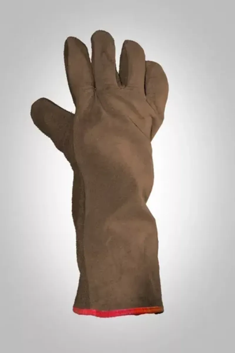 GUANTE SOLDADOR FORRADO MARRON KEVLAR