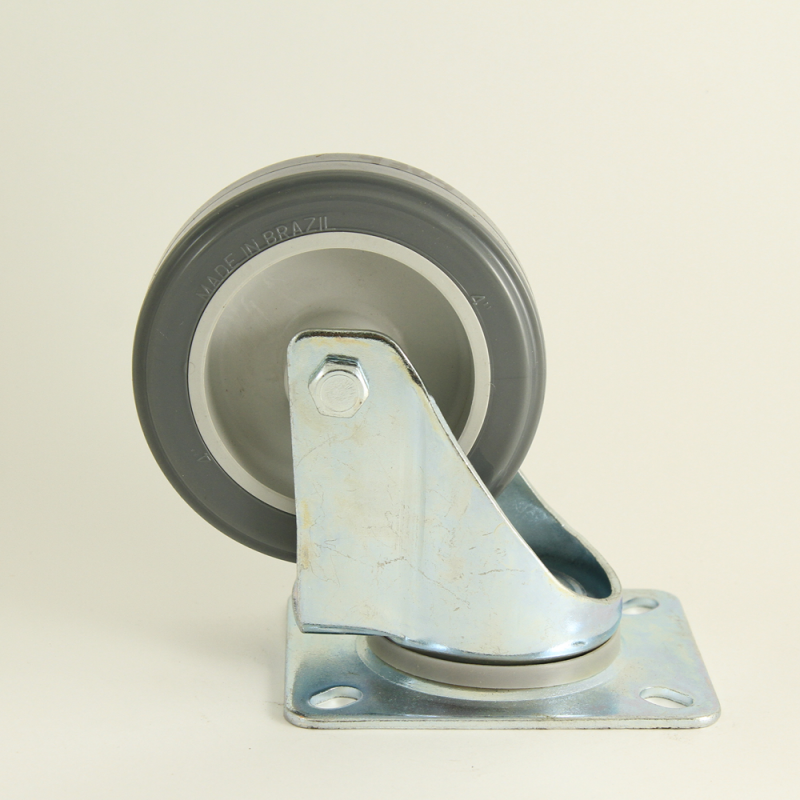 RUEDA 4304 GIRAT POLIPROP Y GOMA GRIS 100 X 32