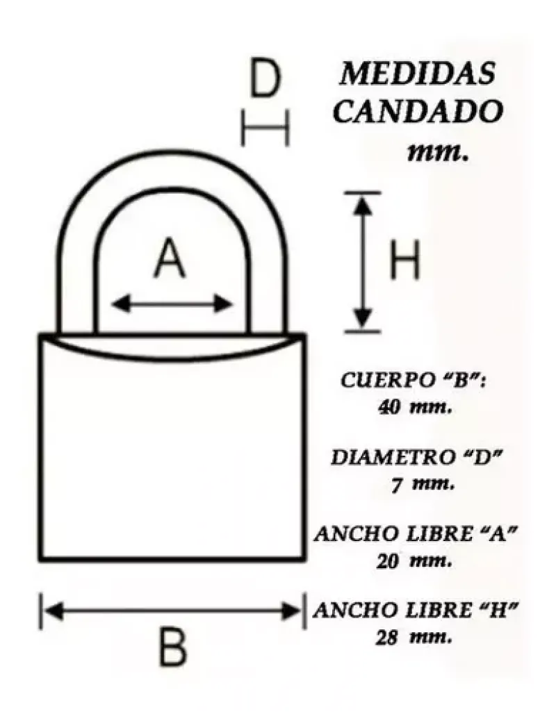 CANDADO NRO. 40 SEKUR