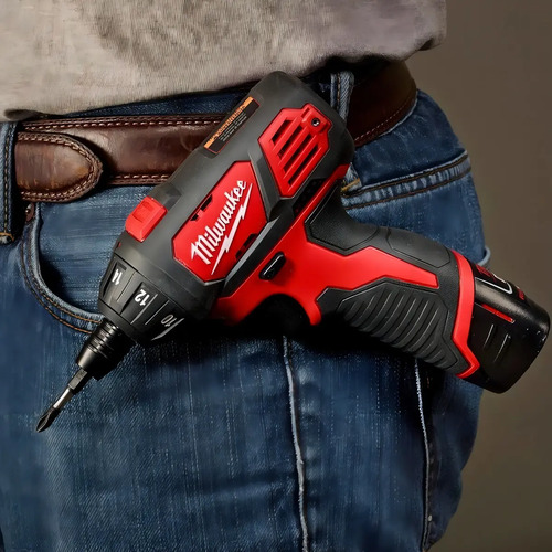 Kit Taladro Percutor Atornillador Impacto Milwaukee 2497-259a 12v 2497 Color Rojo