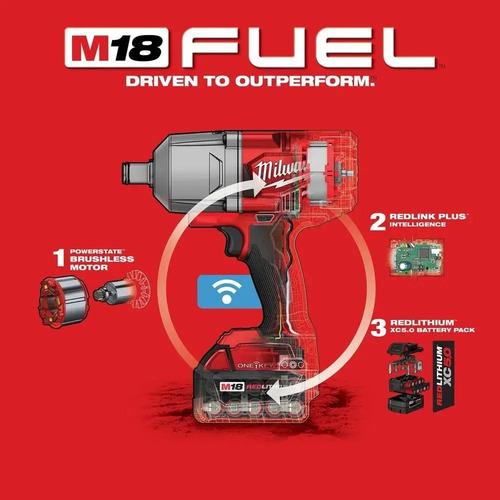 Llave De Impacto A Batería Milwaukee 2864-259 De 3/4