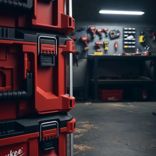Carro De Herramientas Milwaukee Packout Organizador 4 Cajas Rojo