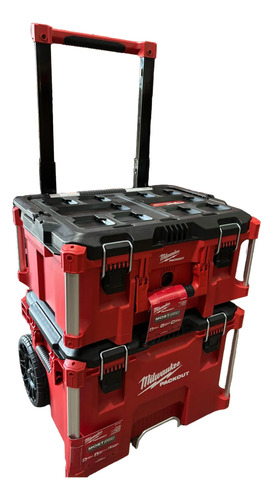 Carro De Herramientas Milwaukee Packout Organizador 4 Cajas Rojo