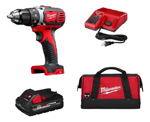Taladro Atornillador Milwaukee 18v Inalambrico Durable Motor Rojo 50hz Ergonomíco Herramientas Duraderas Versátiles Confiable Trabajos Intensivos