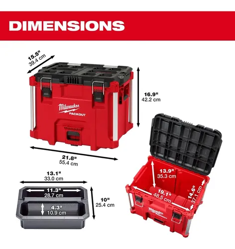 Caja De Herramientas Packout Xl48228423 Milwaukee Rojo