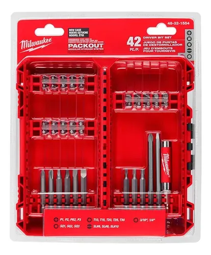 Punta Para Destornillador 42 Pzs Milwaukee 48-32-1554