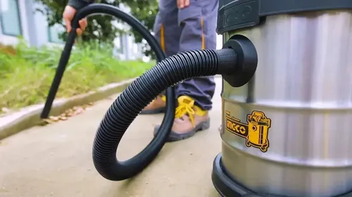 Aspiradora 12 L Ingco 800w Seco Humedo Con Filtro Hepa Plateado