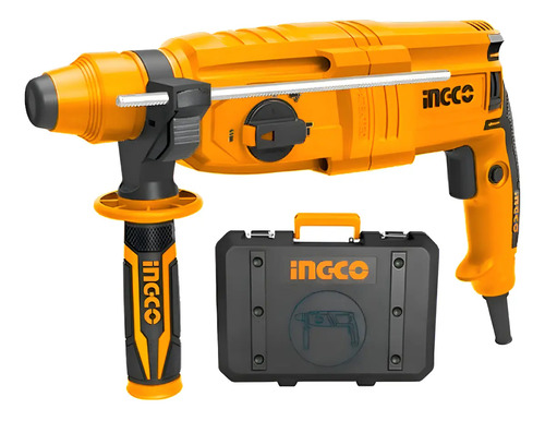 Rotomartillo Electrico Sds Plus 800w 1100rpm Maletin Ingco C Naranja