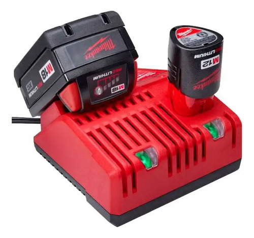 Cargador Batería Múltiple Dual Milwaukee 12v 18v M18 M12
