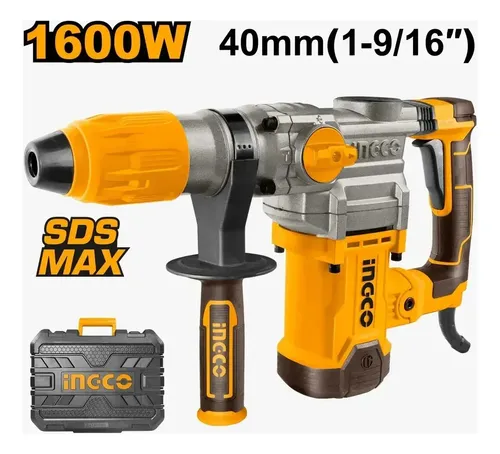 Rotomartillo Industrial Sds Max 1600w Ingco Rh1600388 Naranja 50/60