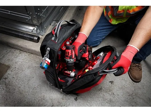 Mochila Reforzada Milwaukee Packout 4822-8301 48 Bolsillos C Rojo
