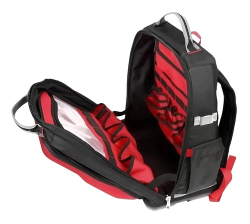 Mochila Reforzada Milwaukee Packout 4822-8301 48 Bolsillos C Rojo