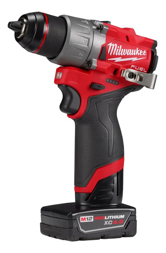 Taladro Atornillador Milwaukee 3403-259a Cargador Y 2 Bat. R Rojo 1700rpm