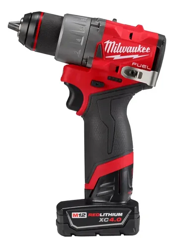 Taladro Atornillador Milwaukee 3403-259a Cargador Y 2 Bat. R Rojo 1700rpm