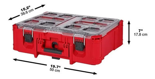 Caja De Herramientas Milwaukee Packout 4822 8432 Organizador Color Rojo
