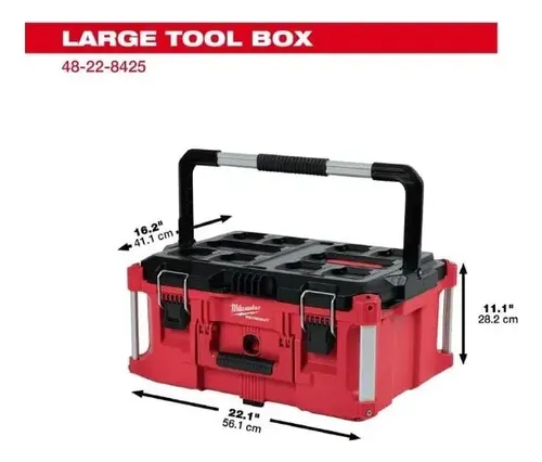 Caja Packout Milwaukee Organizador Ruedas 8427 8425 8430 Rojo