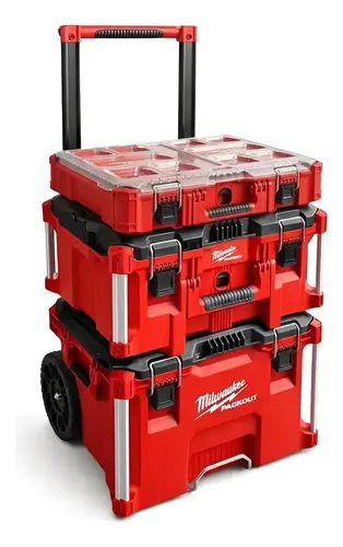 Caja Packout Milwaukee Organizador Ruedas 8427 8425 8430 Rojo